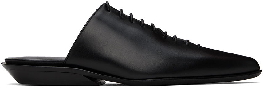 Tøj Ann Demeulemeester Ann Demeulemeester River Lace-Up Mules Sort | 2401-W-F22-LT011-099, 0