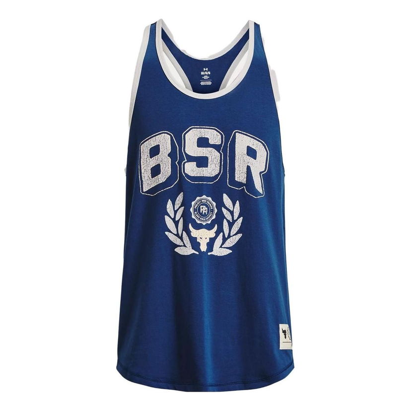 Tanktop Under Armour Project Rock Graphic Training Tank Blå | 1376942-471