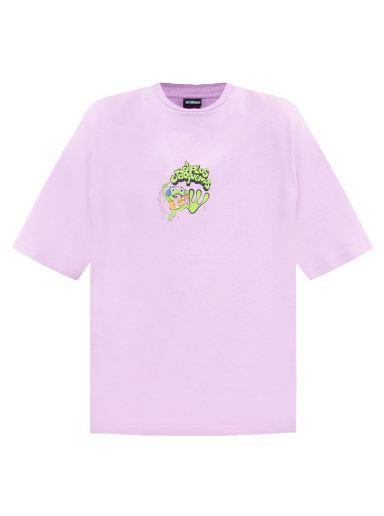 T-shirt Jacquemus Le Grenouille Frog Print Lyserød | 226JS068-2099-6AI