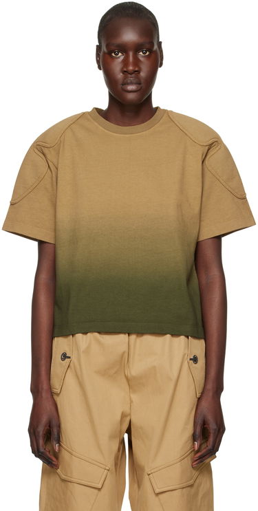 Crop top Dion Lee Sunfade Gradient Cropped T-Shirt Brun | C3090R23, 0
