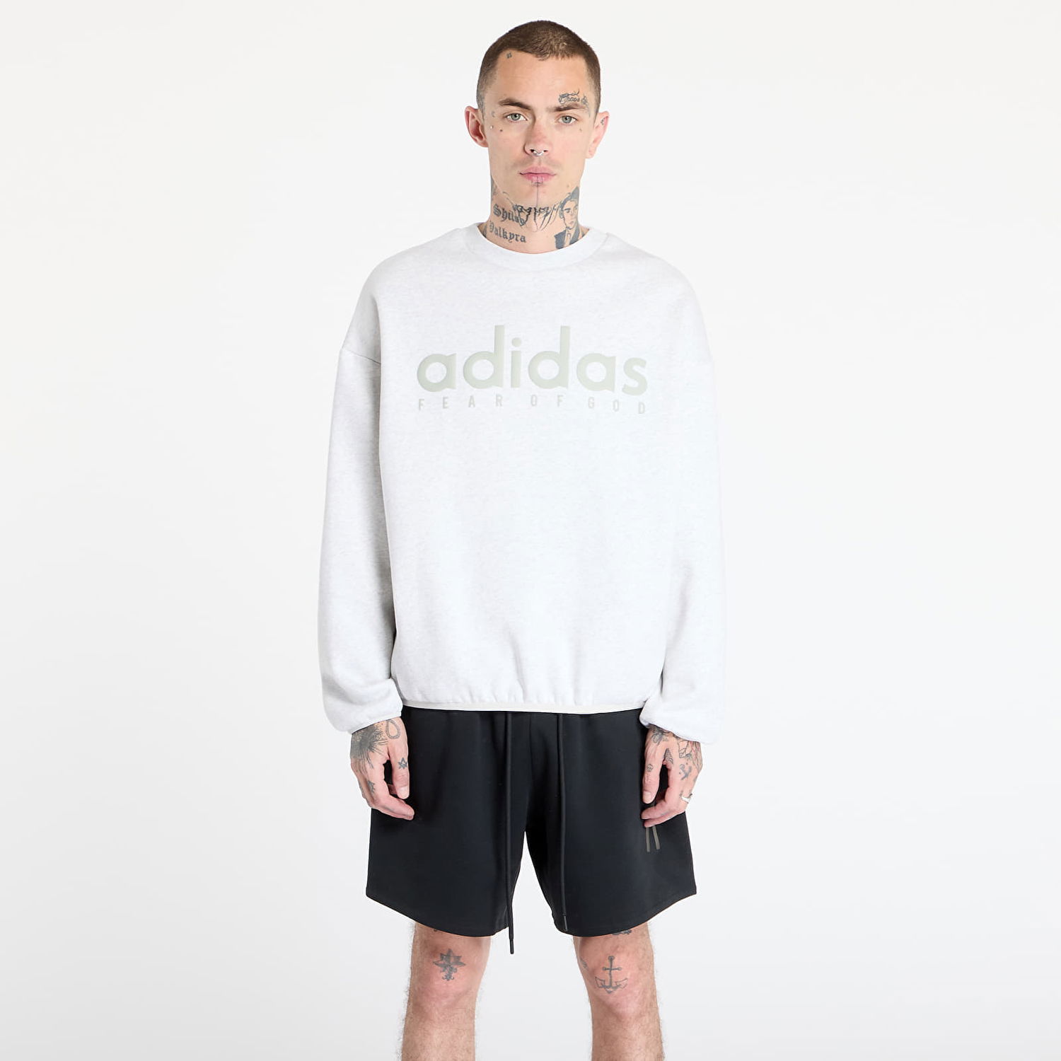 Sweatshirt adidas Originals adidas x Fear Of God Athletics Heather Fleece Crewneck Grå | JZ7368, 0