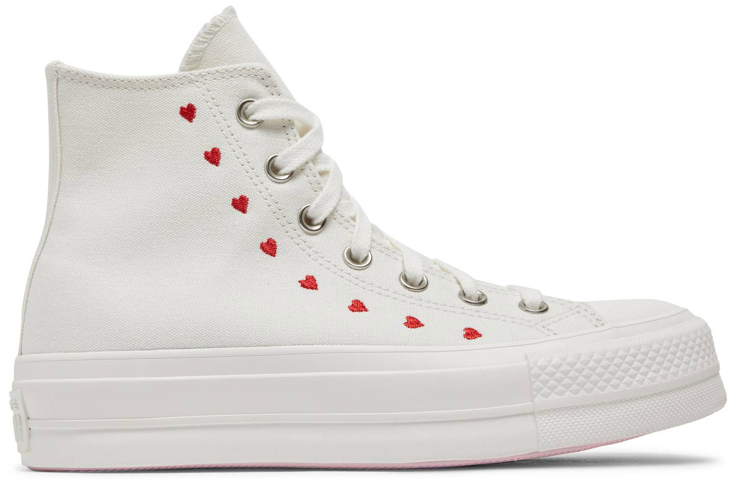 Sneakers og sko Converse Chuck Taylor All-Star Lift Hi "Embroidered Hearts" W Hvid | A01599C, 1