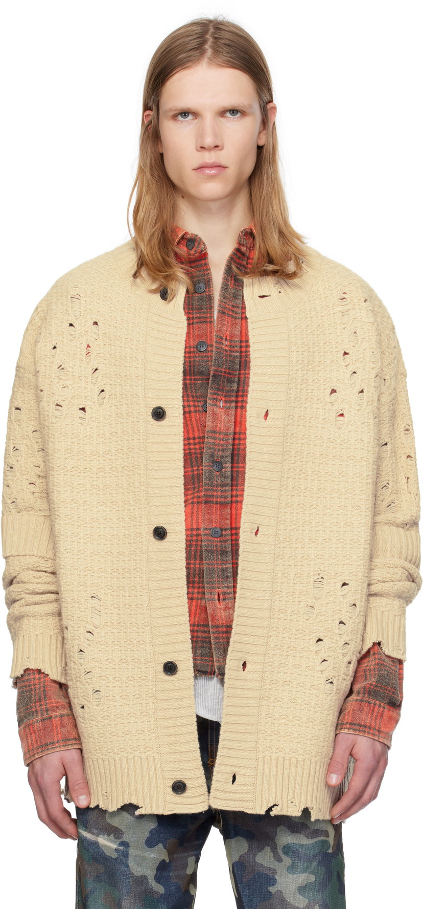 Sweater Andersson Bell Wool Long Cardigan Beige | atb1156m