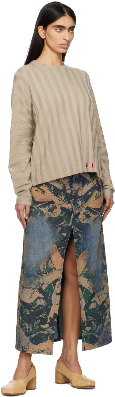 Sweater Eckhaus Latta Eckhaus Latta Keyboard Knit Sweater Beige | 8026-EL-PS25-DU -, 3