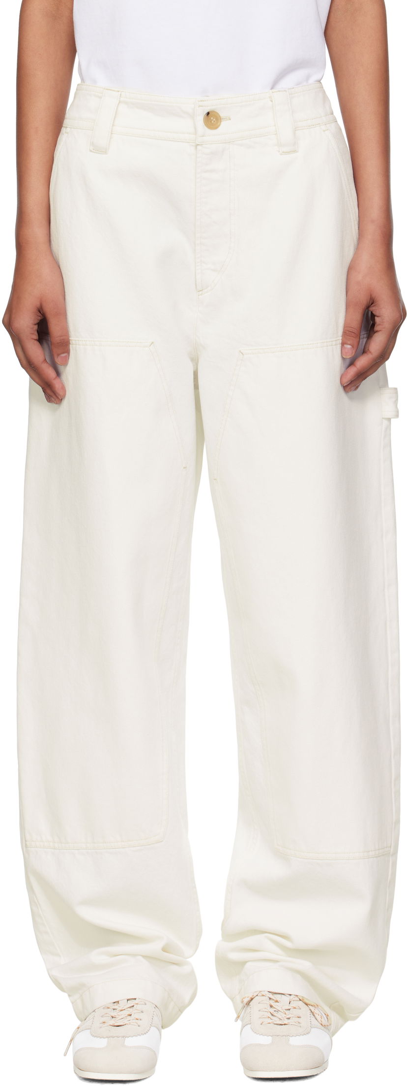 Cargo bukser A.P.C. A.P.C. Gustav Carpenter Pants Hvid | COGZV-M08484