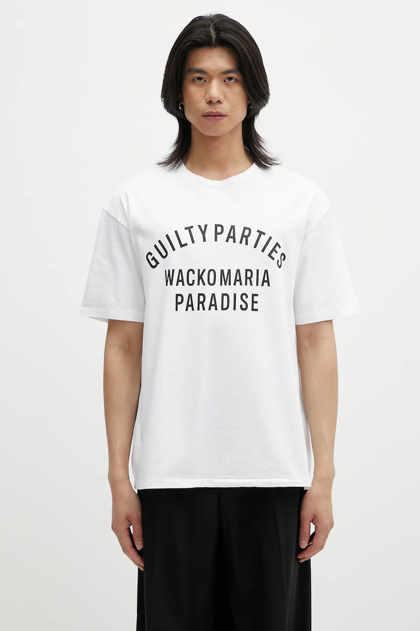 T-shirt WACKO MARIA Wacko Maria Paradise Printed T-Shirt Hvid | 25SS.WMT.WT10