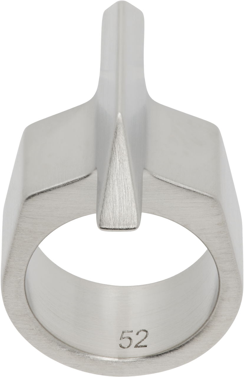Ring Rick Owens Rick Owens Hollywood Trapezoid Ring Metalisk | RJ0000107 MMT