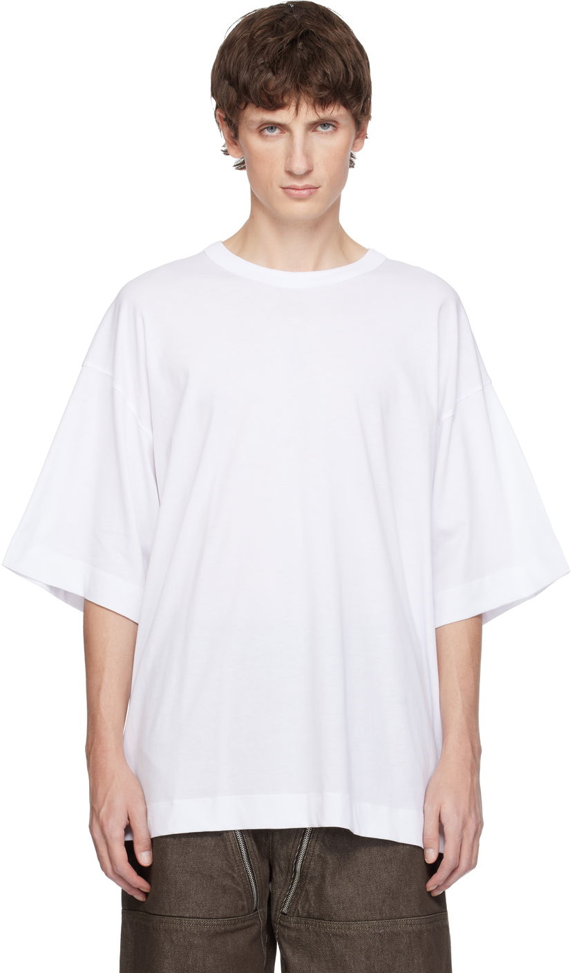 T-shirt Dries Van Noten Dries Van Noten Oversized T-shirt Hvid | 252-021102-2600