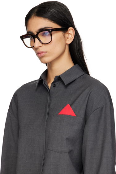 Solbriller Tom Ford Tom Ford Full Rim Square Acetate Glasses Brun | FT5537-B_52052, 3