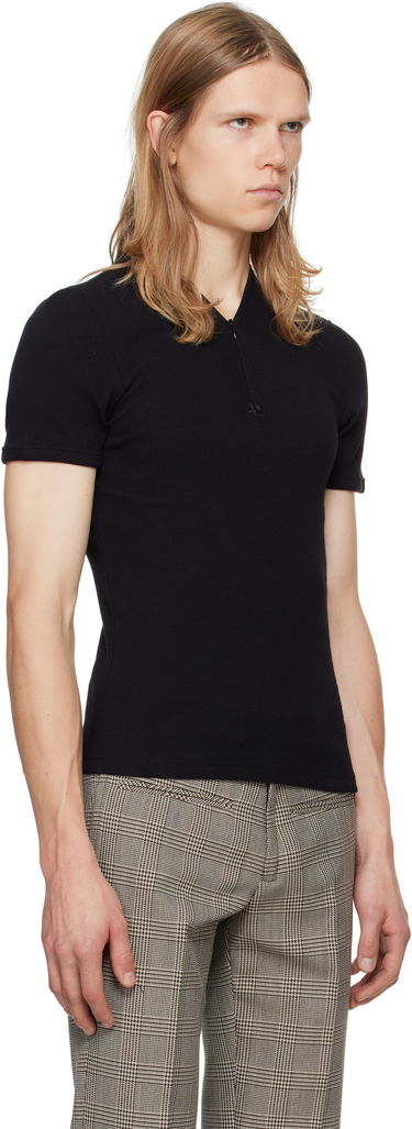 T-shirt Courrèges 90's Rib Zipped T-Shirt Sort | 324JTS145JS0121, 1