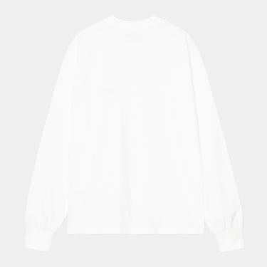 T-shirt Carhartt WIP Long Sleeve American Script T-Shirt Hvid | I035466_5, 1