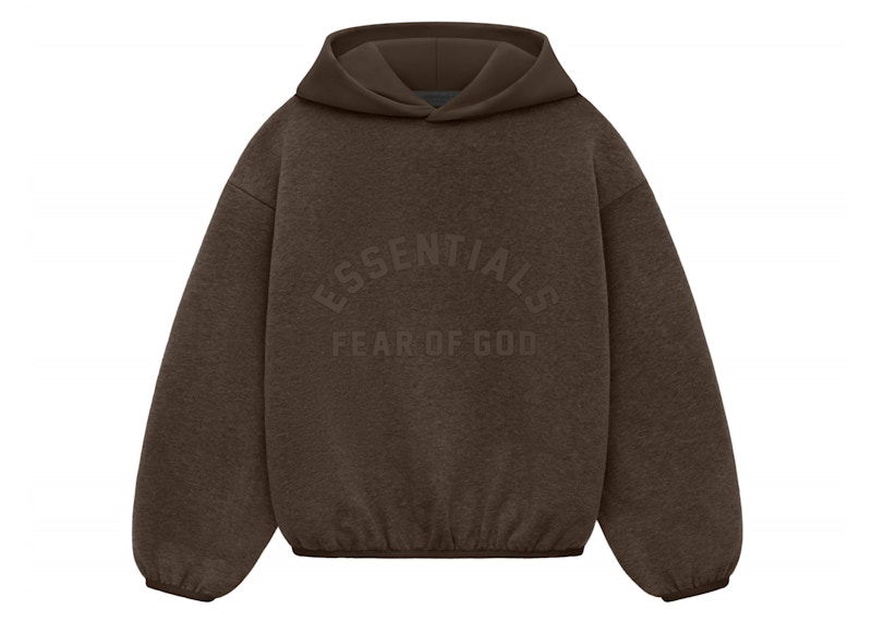 Sweatshirt Fear of God Essentials Core Collection Kids Nylon Fleece Hoodie Brun | 785SU246272K