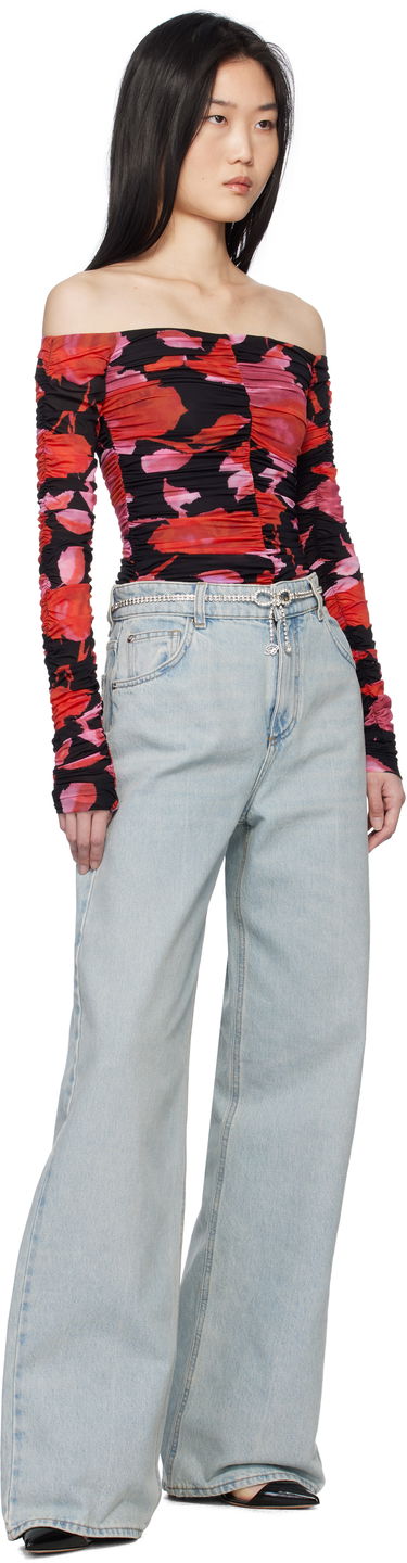 Tanktop Blumarine Blumarine Printed Jersey Draped Top Flerfarvet | P522C361A, 4