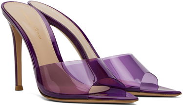 Sneakers og sko Gianvito Rossi Elle 105 Transparent Strap Heels Lilla | G11900.15RIC.GSV, 3