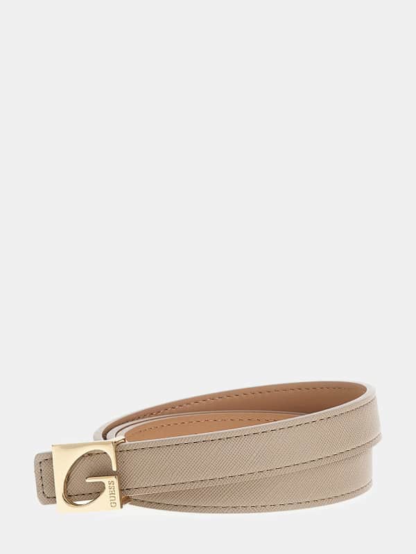 Bælter GUESS G Logo Saffiano Belt Beige | BW9051P4120, 0