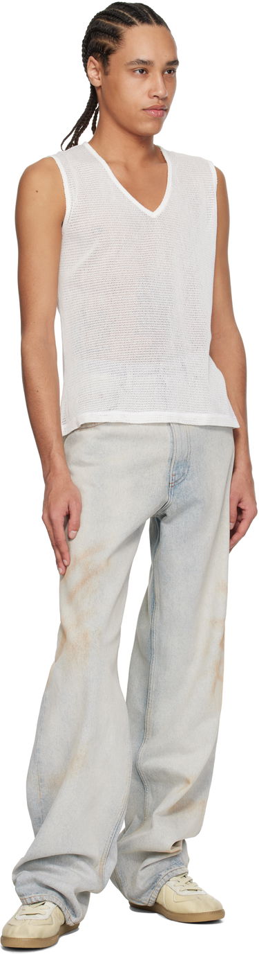 Tanktop Maison Margiela MM6 Maison Margiela V-Neck Tank Top Hvid | SH2NL0008 M20111, 3