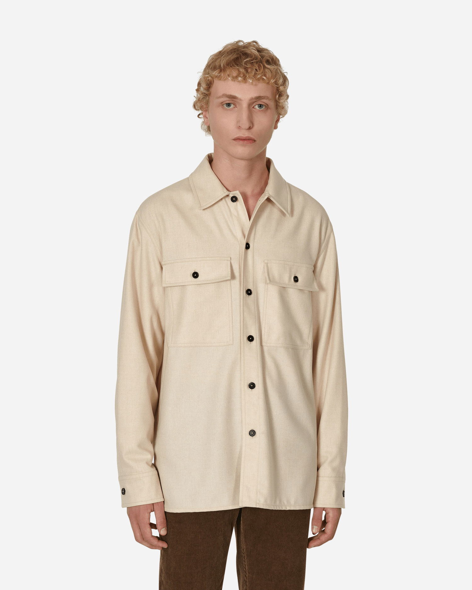Skjorte Jil Sander Wool Overshirt Beige | J47DL0001  275, 1