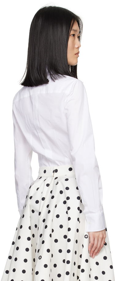 Skjorte Dolce & Gabbana White Spread Collar Shirt Hvid | F5G19T FUEEE, 2