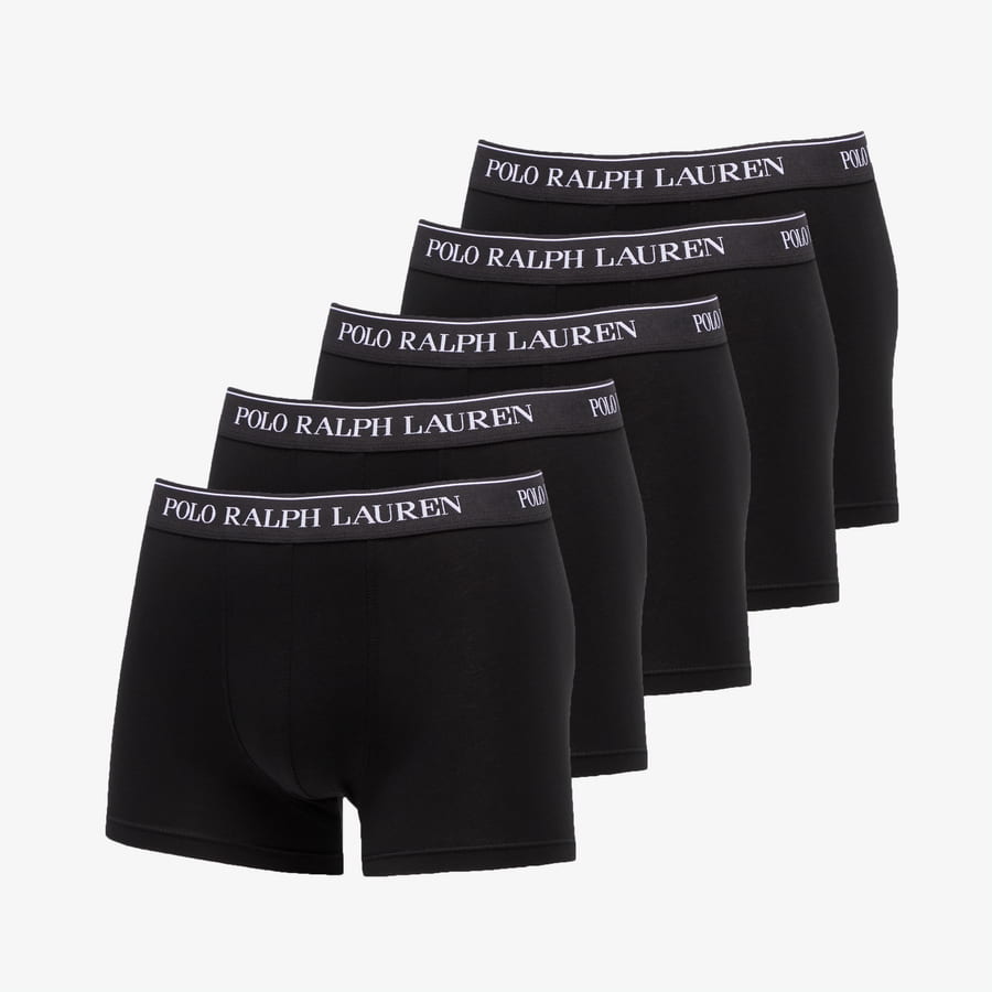 Boksere Polo by Ralph Lauren Stretch Cotton Five Classic Trunks Sort | 714864292001, 0