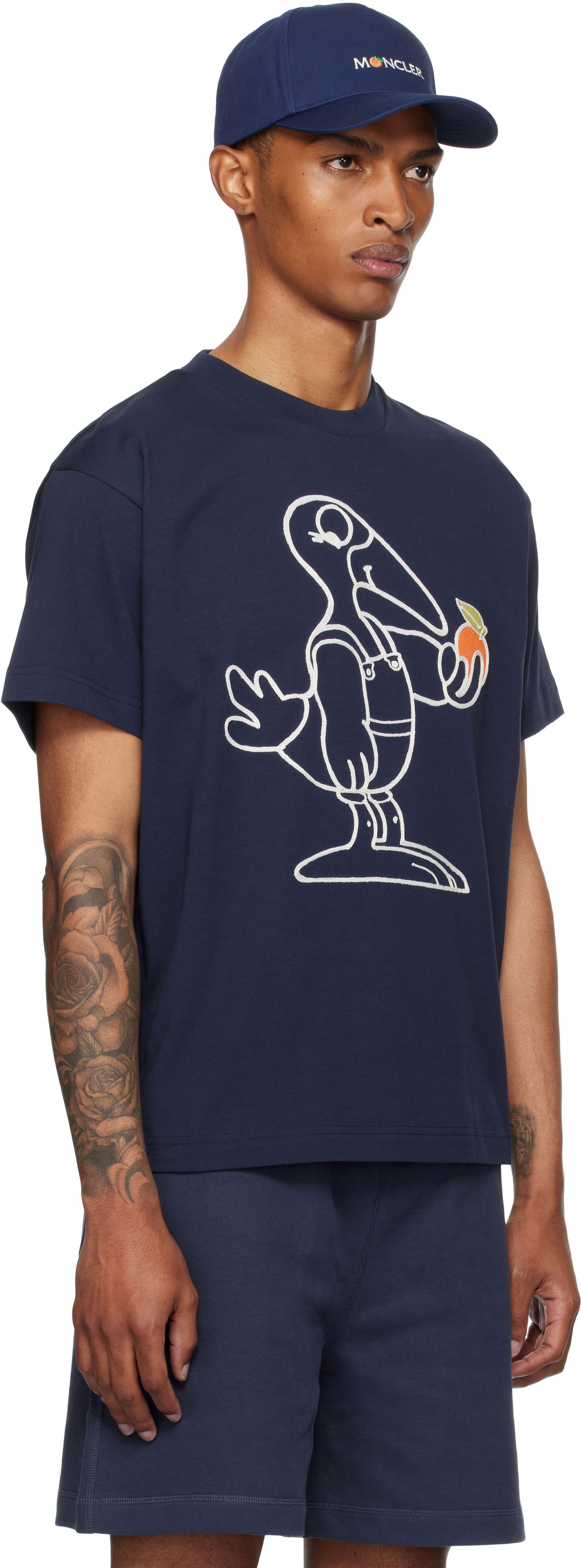 T-shirt Moncler Moncler Genius x Gilga Farm Short Sleeve T-Shirt Mørkeblå | K24028C0000489AZ9, 1