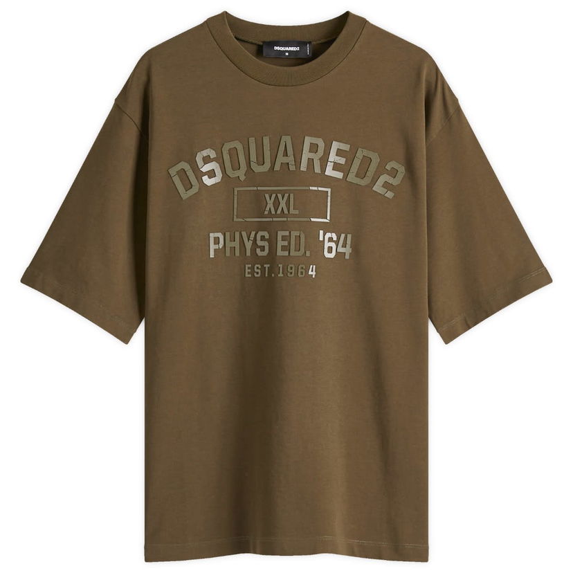 T-shirt DSQUARED2 Loose Fit Phys Ed. '64 T-Shirt Grøn | S74GD1413-D20033-728