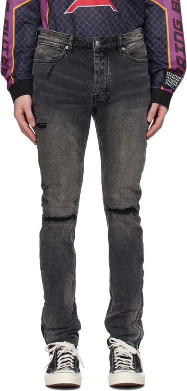 Jeans Ksubi Ksubi Van Winkle Distressed Slim Jeans Sort | MSP25DJ019, 0
