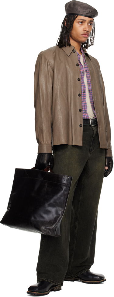 Mulepose OUR LEGACY Our Legacy Oblong Leather Tote Sort | A2258TV, 3