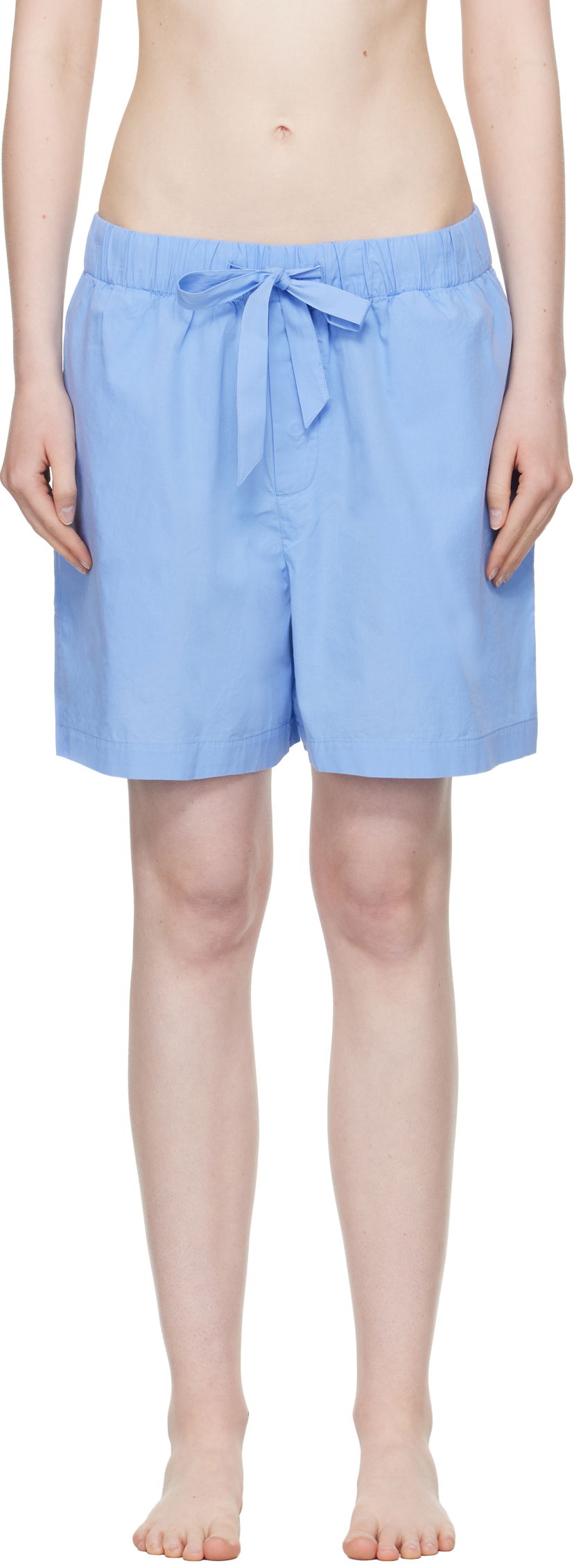 Pyjamas TEKLA Tekla Poplin Pyjama Shorts Blå | PPL-SHORTS-346