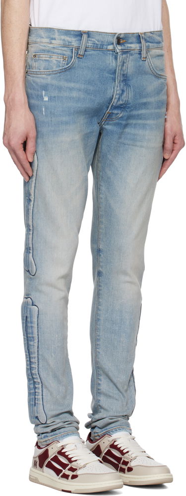 Jeans AMIRI AMIRI 3D Bones Skinny Jeans Blå | AMDNSY1132, 1