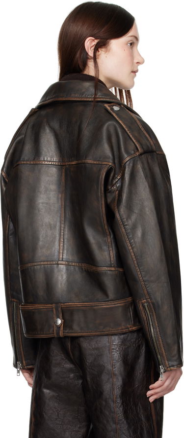 Jakke STAND STUDIO Leather Biker Jacket Sort | 66388-7030, 2