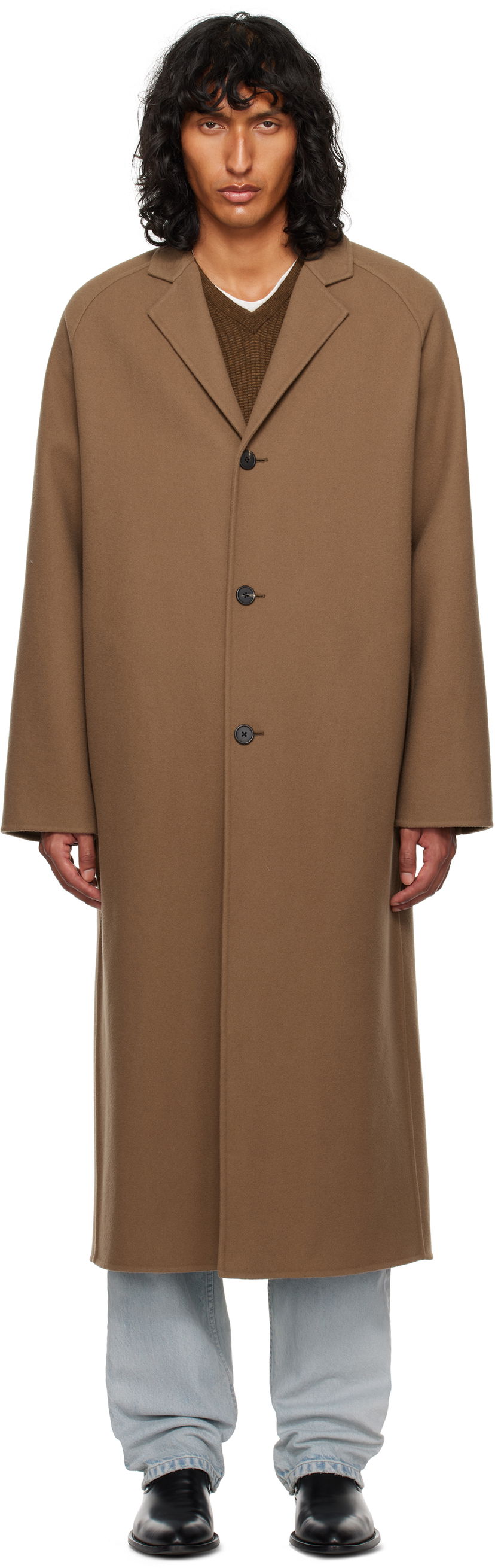 Frakker The Row Long Wool Coat Brun | 809-W3503