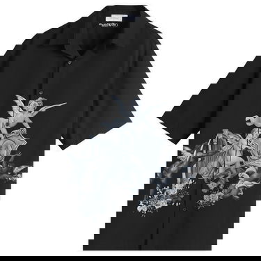 Skjorte Off-White Off-White Putti Poplin Bowling Shirt Sort | OMGG013S25FAB0031001, 0