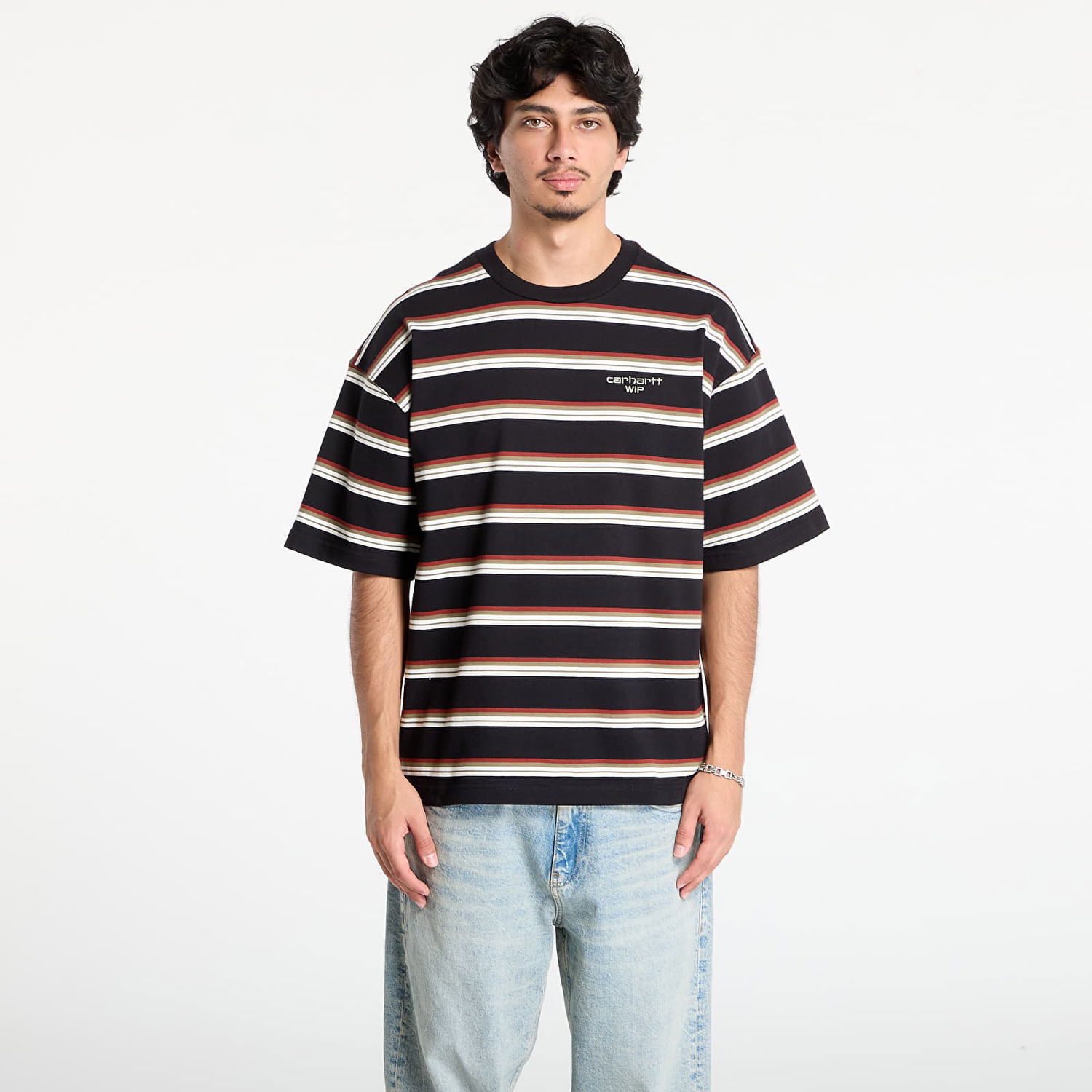 T-shirt Carhartt WIP Carhartt WIP S/S Holm Stripe T-Shirt Sort | I035302.37DXX, 0