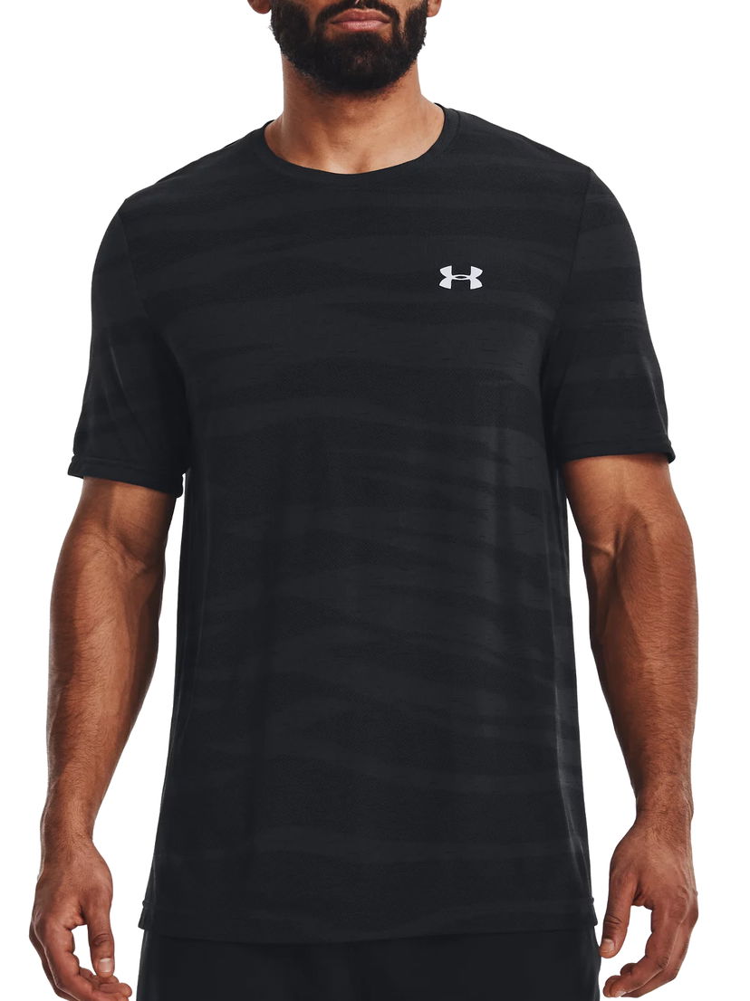 T-shirt Under Armour Seamless Wave Short Sleeve T-Shirt Sort | 1373726-001