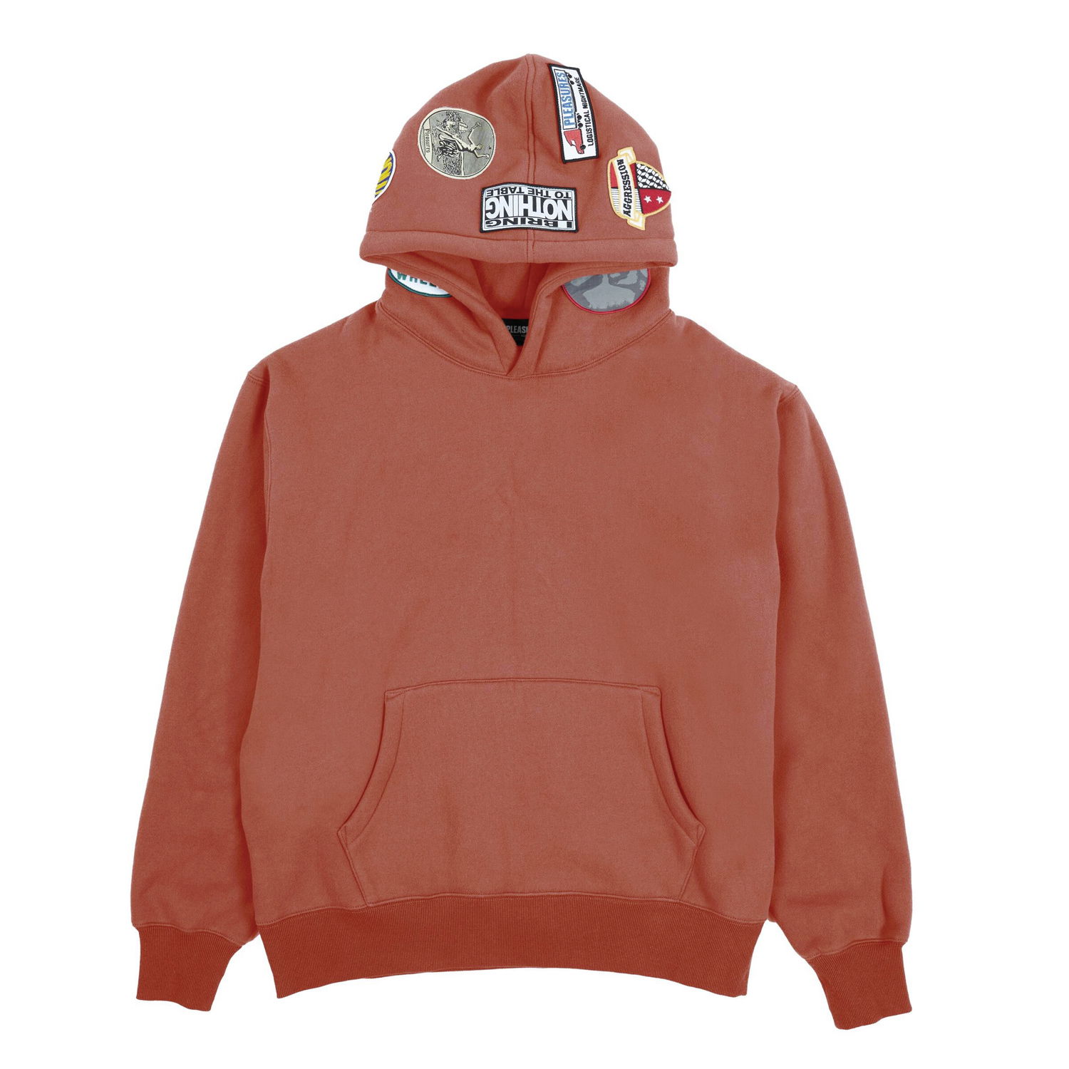 Sweatshirt Pleasures Worms Hoodie Brun | P23F022-RUST, 1
