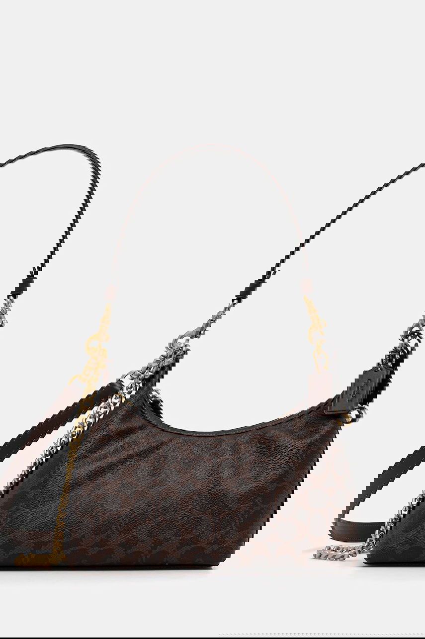 Skuldertaske Coach Juliet Monogram Crescent Shoulder Bag Brun | CAM26, 0