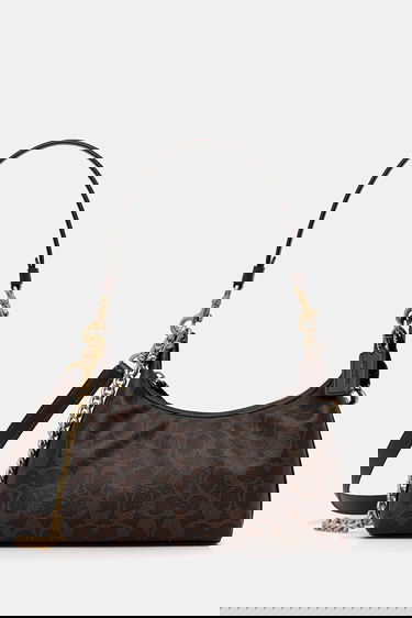 Skuldertaske Coach Juliet Monogram Crescent Shoulder Bag Brun | CAM26, 0