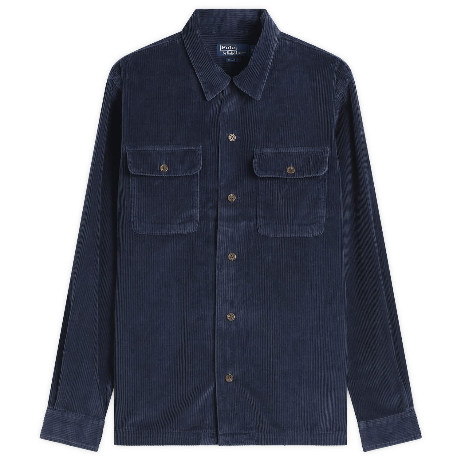 Skjorte Polo by Ralph Lauren Corduroy Overshirt Mørkeblå | 710981753003-NVY, 1