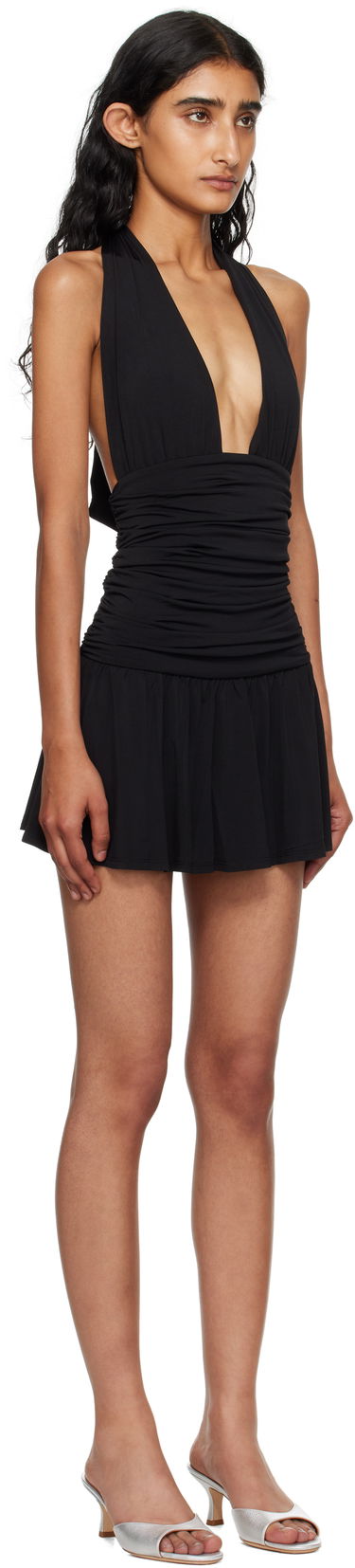 Kjole Miaou Miaou Natalia Halter Mini Dress Sort | 5061VISBLK, 1