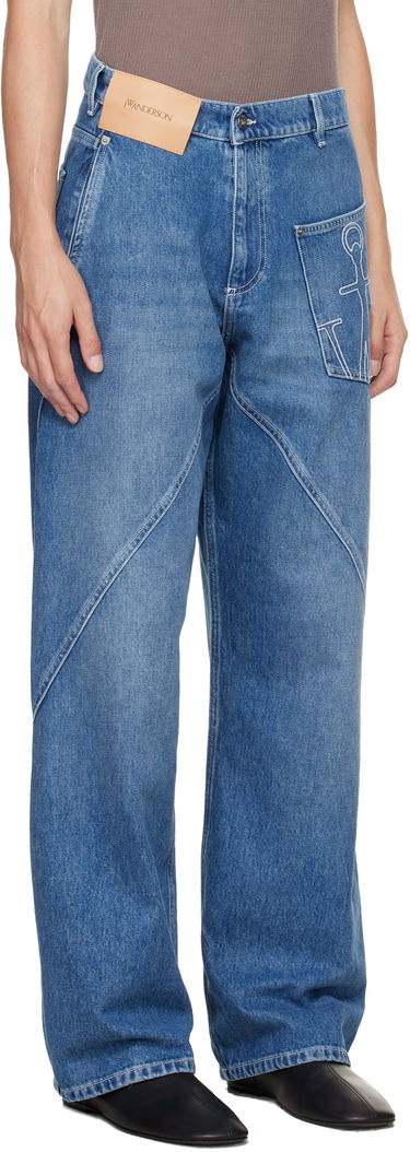 Jeans JW Anderson JW Anderson Twisted Workwear Jeans Blå | DT0110-PG1735, 4