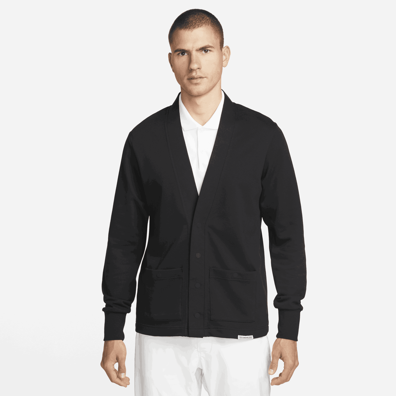 Sweater Nike Dri-FIT Standard Issue Golf Cardigan Sort | FB5464-010, 0