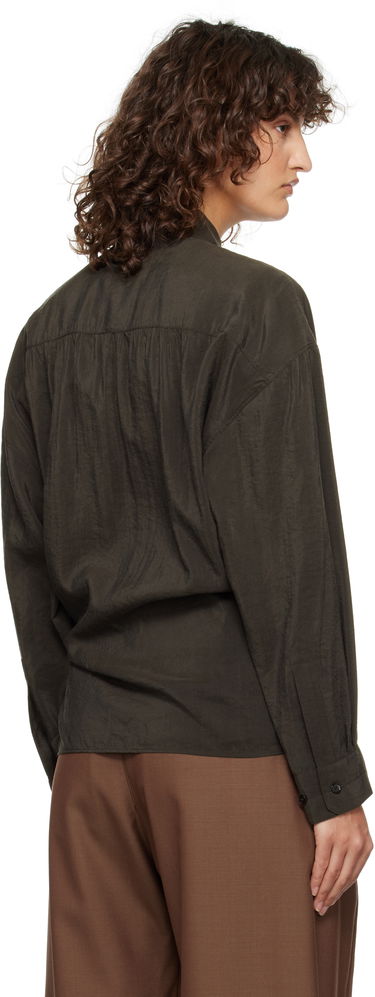 Skjorte LEMAIRE Lemaire Straight Collar Twisted Shirt Brun | SH1141 LF1308, 2