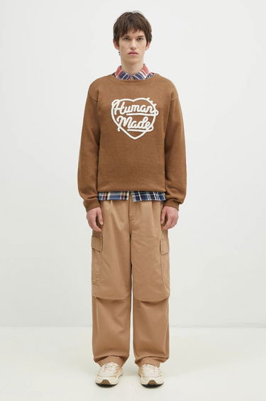 Sweater Human Made Heart Knit Sweater Brun | HM28CS018, 4