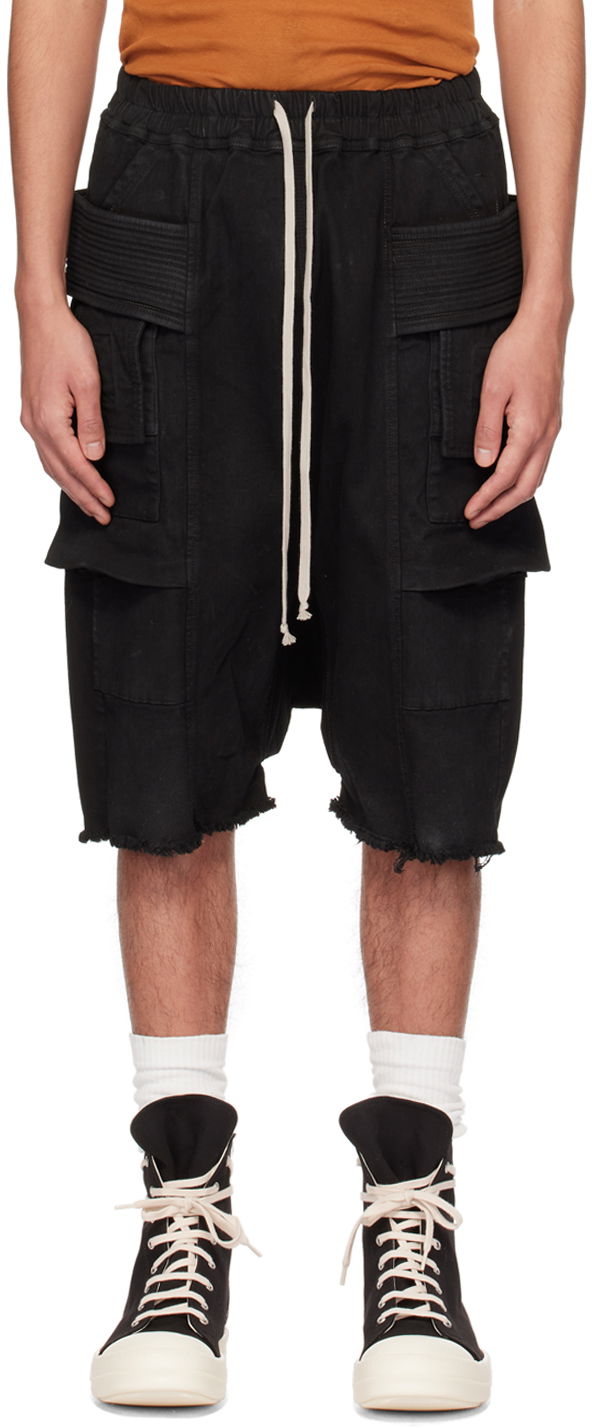 Shorts Rick Owens Rick Owens DRKSHDW Creatch Cargo Pods Denim Shorts Sort | DU01D1382 SBB, 0