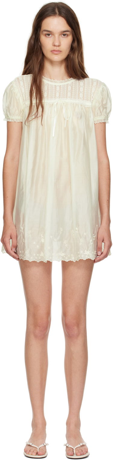 Kjole GUIZIO Guizio Aviva Lace Mini Dress Gul | P25403W154, 0