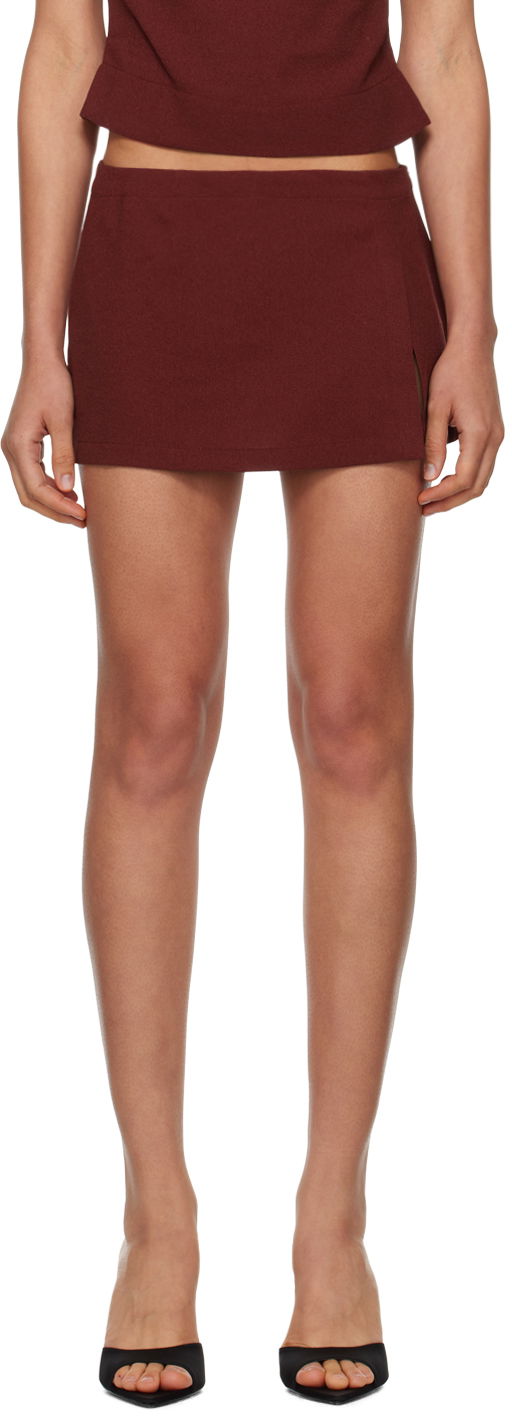 Nederdel Miaou Miaou Micro Miniskirt Bourgogne | 4012SCRRUS