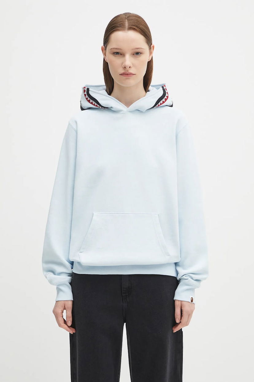 Sweatshirt BAPE A Bathing Ape Shark Hoodie Blå | 1L30214009
