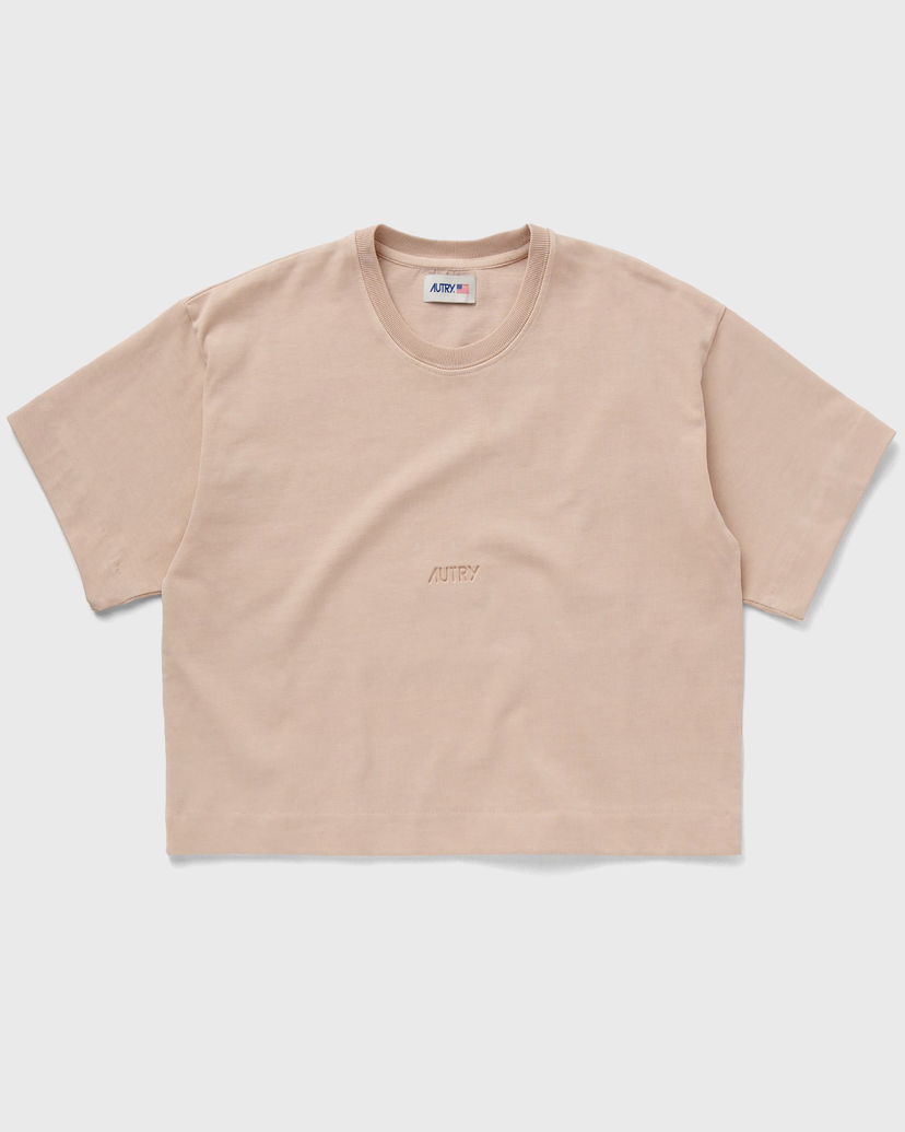 Crop top Autry Women's Cropped T-Shirt Beige | TSPW581R