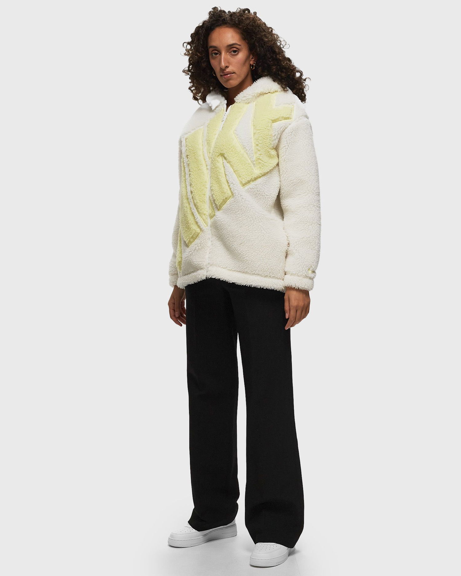 Jakke Nike Sportswear Logo High-Pile Jacket W Beige | FB8695-133, 1