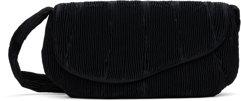 Skuldertaske Collina Strada Collina Strada Pleated Caterpillar Messenger Bag Sort | XX9023